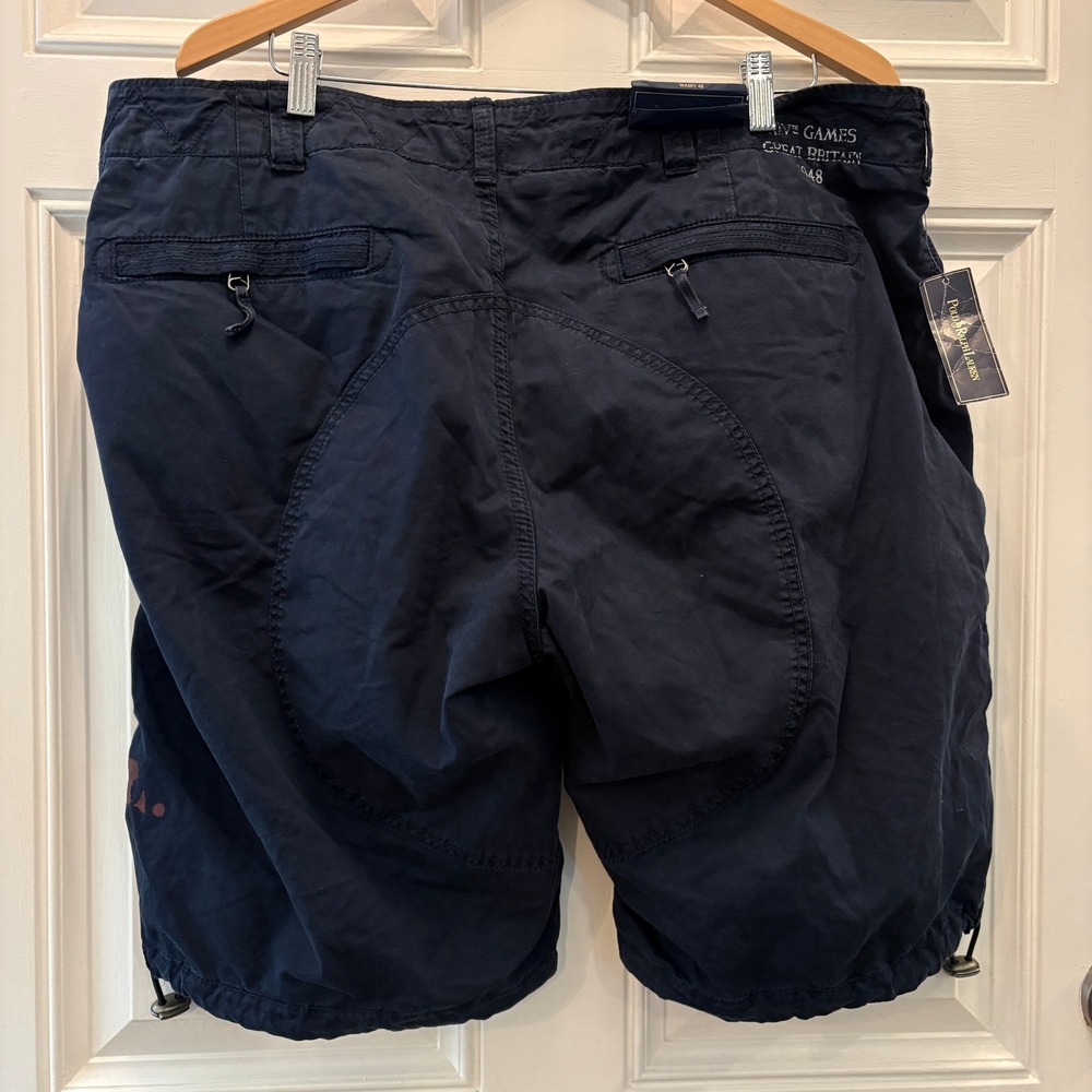 Polo Ralph Lauren Mens Navy Blue 1948 Olympic Games Cargo Shorts 42 NWT Gorpcore - Picture 2 of 16